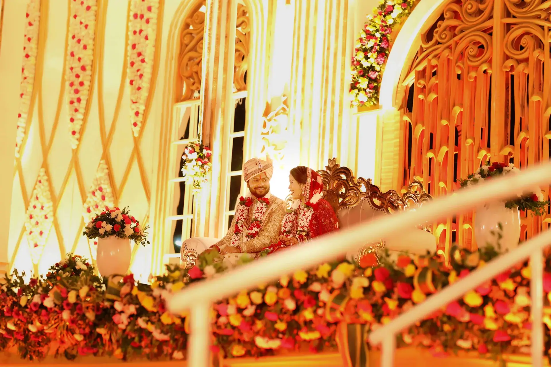 Wedding décor detail at a heritage venue in Rajasthan
