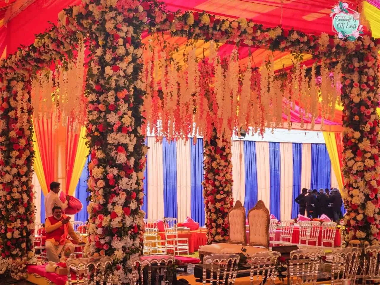 Wedding décor detail at a heritage venue in Rajasthan